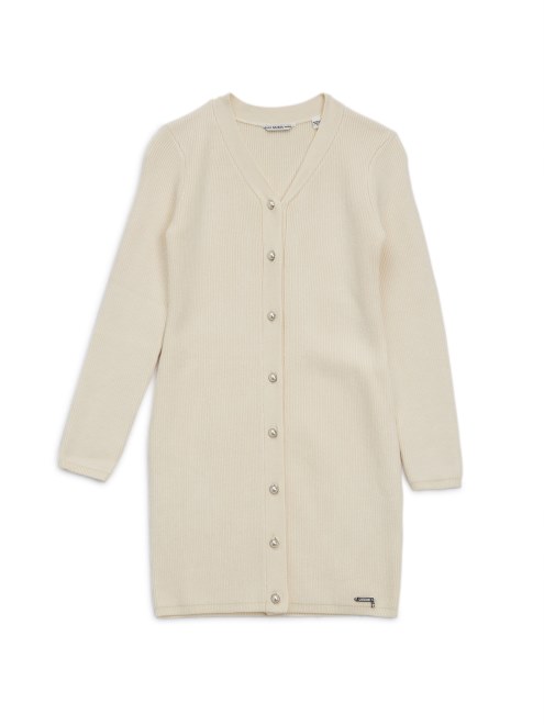 Vestido Cardigan Guess Minime (7-14) Helado De Mantequilla
