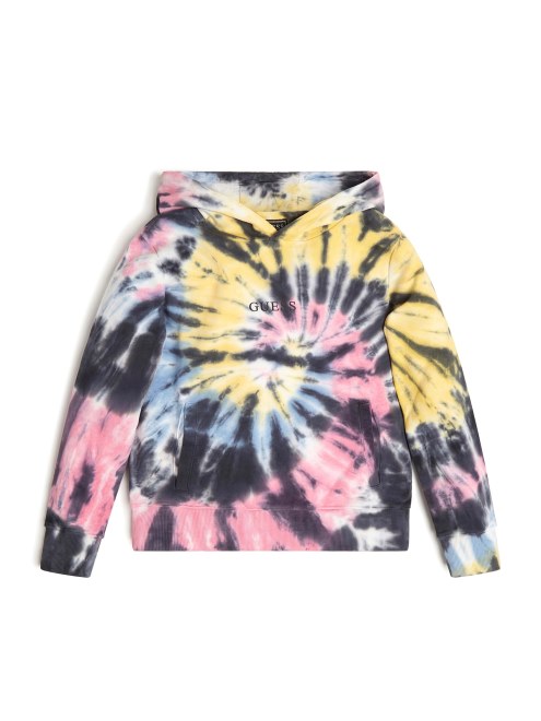 Guess Minime Sudadera Con Capucha Tie-dye En Espiral (7-14) Lemon Mist De Tie Dye En Espiral