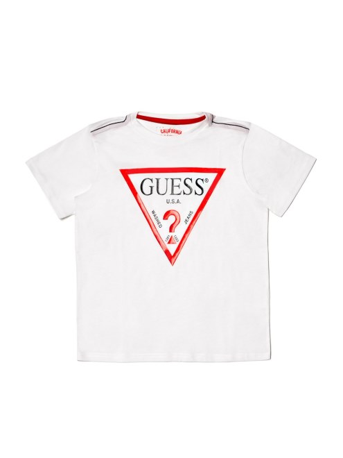 Camiseta Con Logo De Guess Para Niños (7-14) Blanca