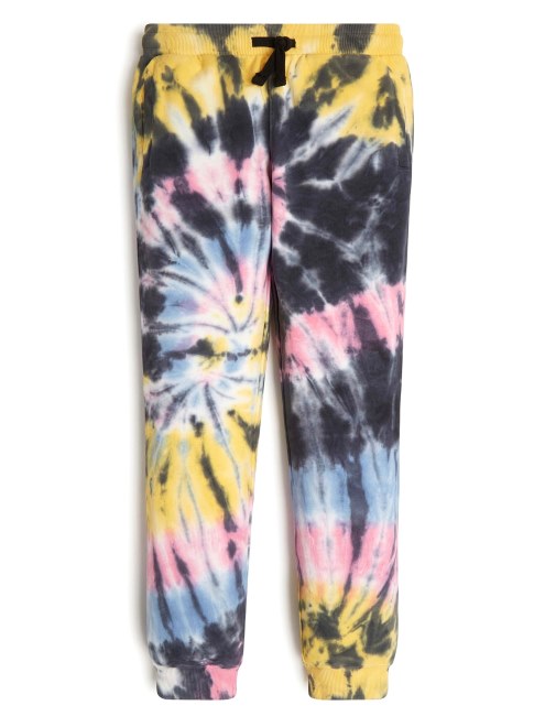 Joggers Guess Minime Con Efecto Tie-dye En Espiral (7-14) Lemon Mist Con Efecto Tie-dye En Espiral