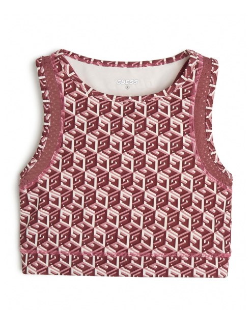 Sujetador Deportivo Con Logo De Guess Eco Cube (4-14) Combo Rojo G Cube