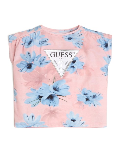 Camiseta Con Logo De Triangulo Estampado Guess (2-7) Pf74
