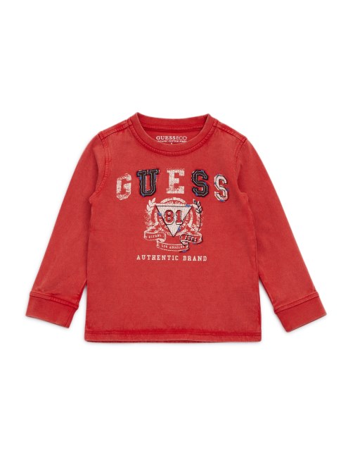 Camiseta De Manga Larga Con Logo Vulcan Red Guess Eco (2-7)
