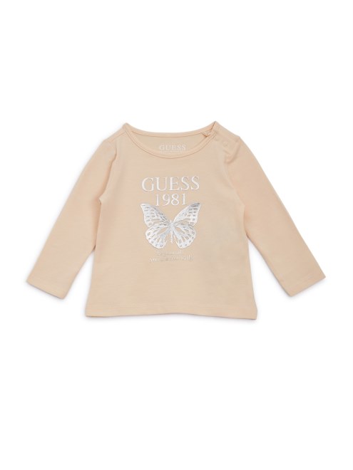 Camiseta Con El Logo De La Mariposa De Vainilla Cósmica De Guess (2-7)