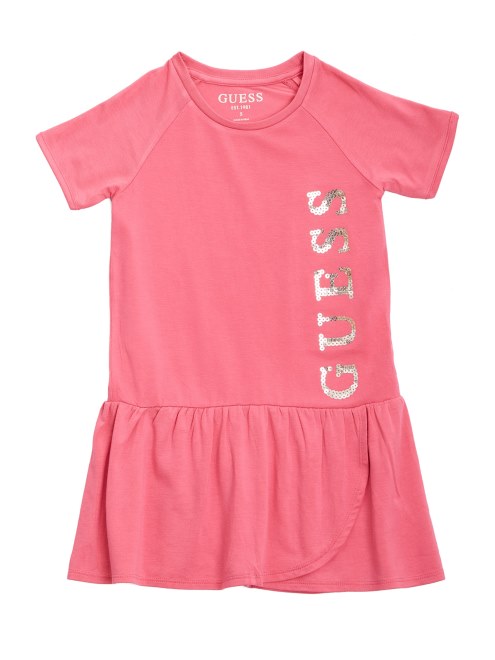 Vestido Con El Logo De Lentejuelas De Guess (2-7) Bigote Ravage/azul