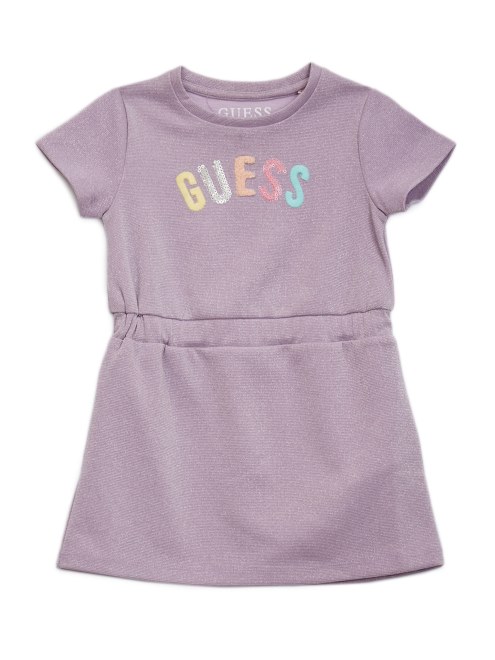 Nuevo Vestido Lila Claro Con El Logo De Guess Shimmer (2-7)
