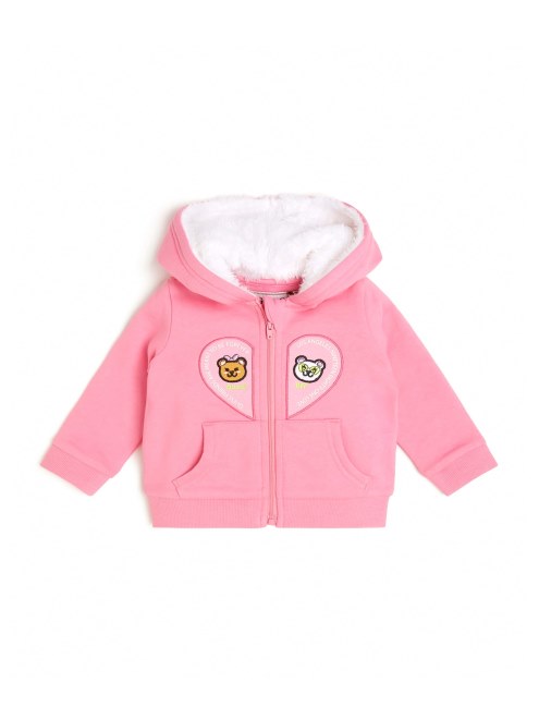 Sudadera Con Capucha Y Cremallera Con Logo De Corazón Rosa Nebula (3m-7)