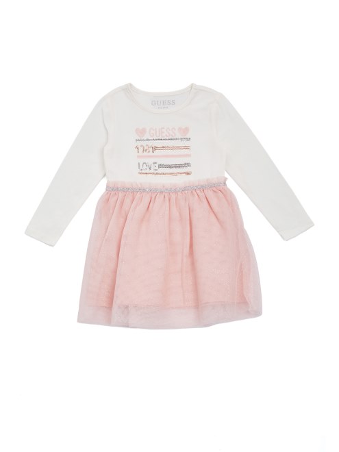 Vestido De Malla Jersey Blanco Sal (2-7)