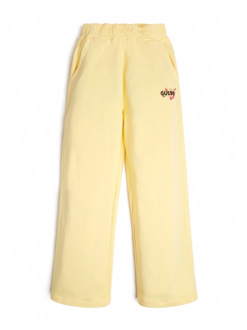 Pantalones Activos Con Logo Floral De Maiz De Mantequilla De Guess (7-14)