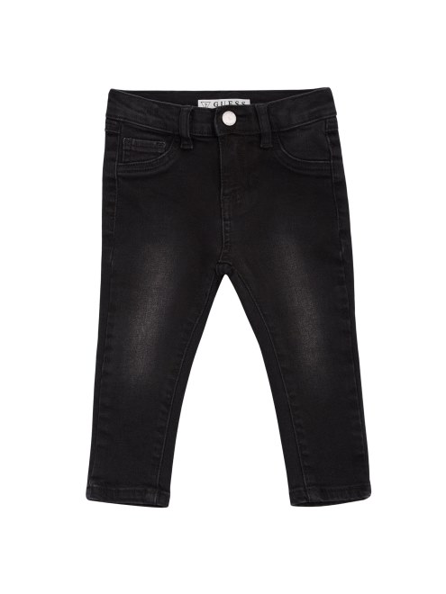 Guess Jeans Ajustados Con Lavado Medio Gris Sobre Negro Con Purpurina (0-24 M)