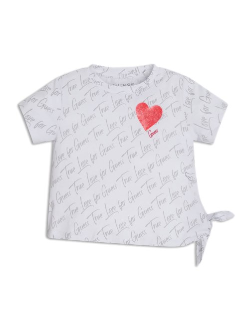 Camiseta Con Estampado De Logotipo De Nudo De Conjetura (3m-7) Logotipo De Gran Tamaño Blanco