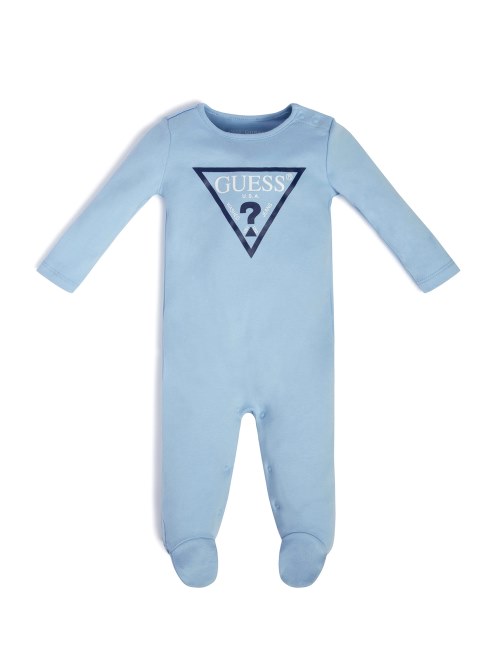 Body Con El Logotipo De Guess Eco Core (3-12 M) Azul Escarchado
