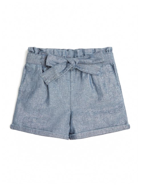 Short Denim Guess Shimmer (7-14) Lurex Lavado Azul Medio
