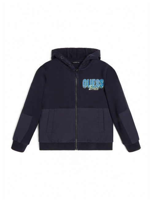Sudadera Con Cremallera Y Logo Guess (7-16) Azul Elegante