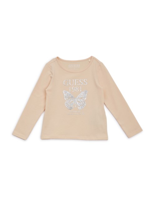 Camiseta Con Logo De Mariposa (7-16) Adivinar Vainilla Cósmica