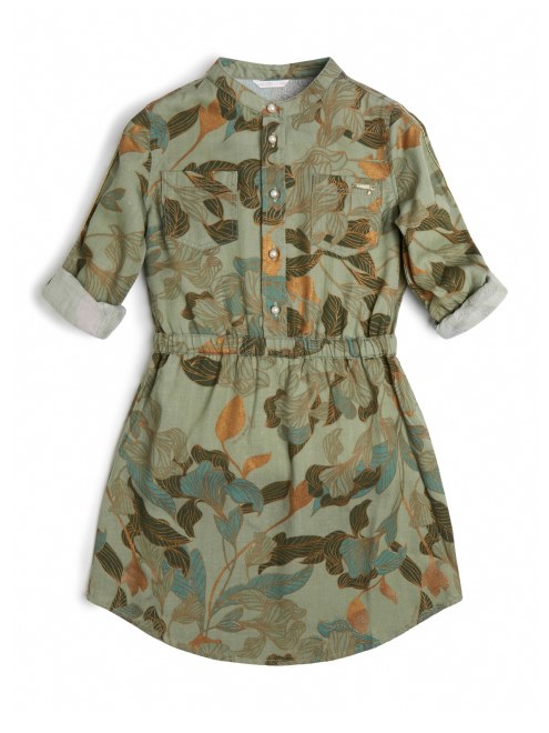 Vestido Camisero Guess Perla Verde Oliva (7-14)