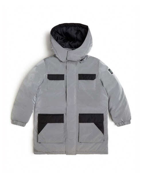 Guess Chaqueta Acolchada Iridiscente (7-16) Plata