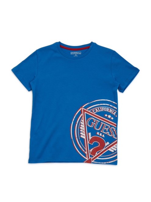 Camiseta Daphne Azul Con Logo De Guess Eco (7-14)