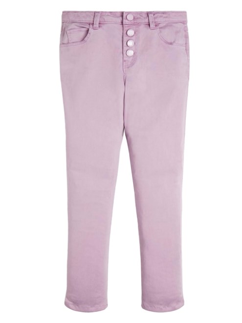 Pantalon Pitillo Raso (7-14) Lino Violeta Guess