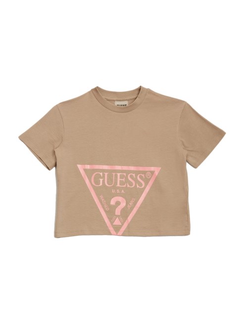 Camiseta Con El Logotipo De Brezo De Escarcha Azul Polvoriento De Guess (8-14)
