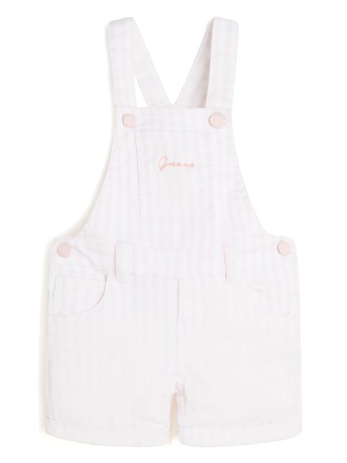 Guess Shorts De Mezclilla A Rayas (2-7) Blanco/rosa Raya Pequeña