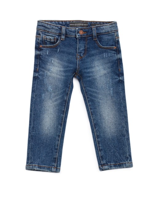 Vaqueros Slim Eco Desgastados (2-7) Guess Dañado Azul Bebé Lavado