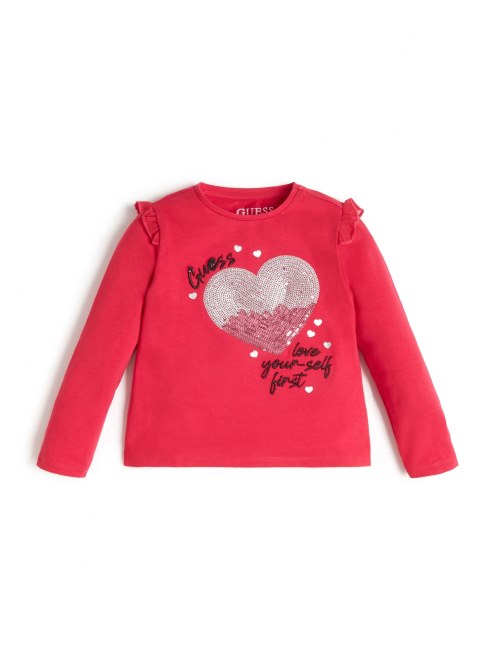 Camiseta De Lentejuelas Con Volantes De Conjetura Rosa De Recuerdo (2-6)