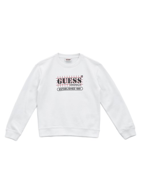 Sudadera Con Logo Guess Originals (2-14) Blanco Puro